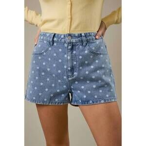 NEW SUNDAY EDITION sally retro polka dot shorts in denim